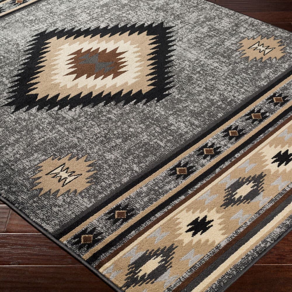 Paramount Gray Machine Woven Rug by Livabliss - Image 3
