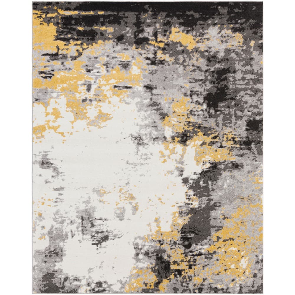 Pepin Black Machine Woven Rug by Livabliss