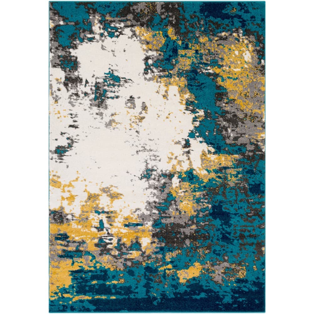 Pepin Blue Machine Woven Rug by Livabliss - Image 6