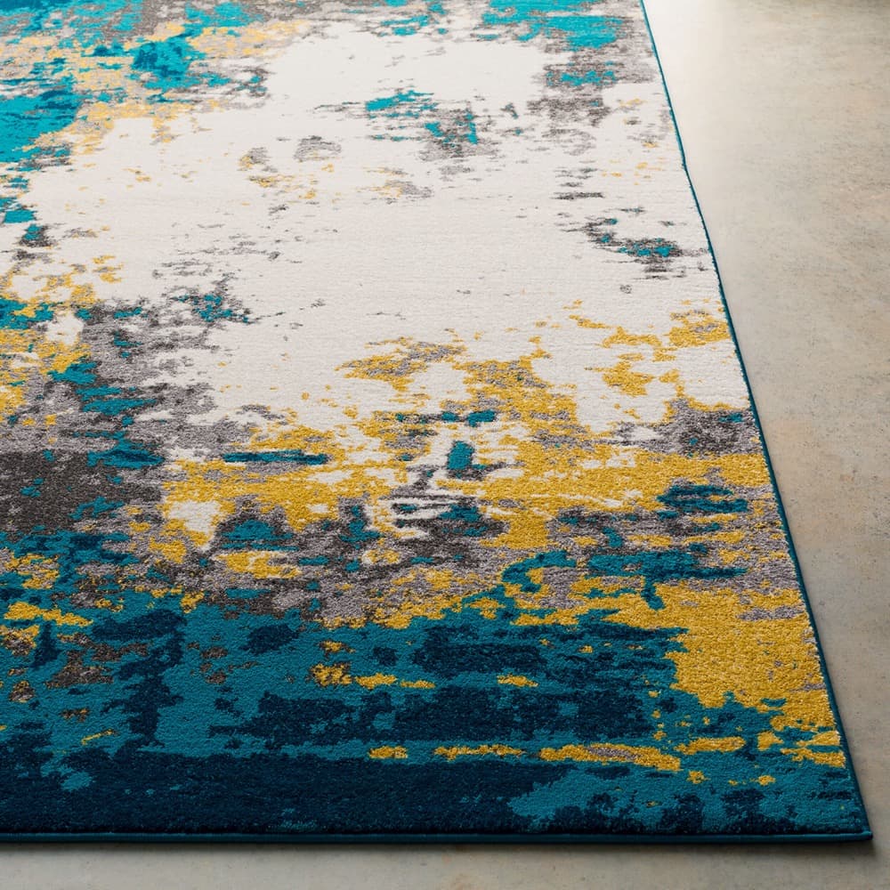 Pepin Blue Machine Woven Rug by Livabliss - Image 5