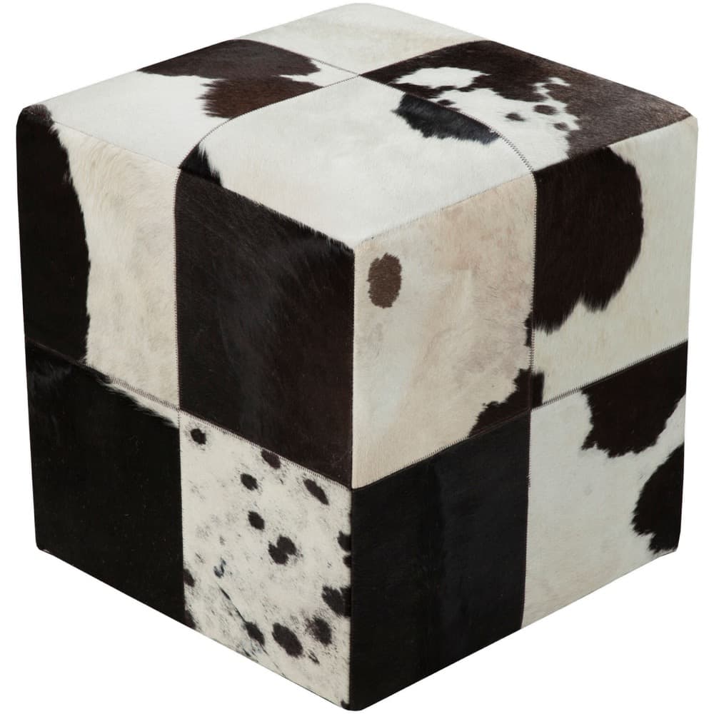 Appalachian Black Ottoman by Livabliss