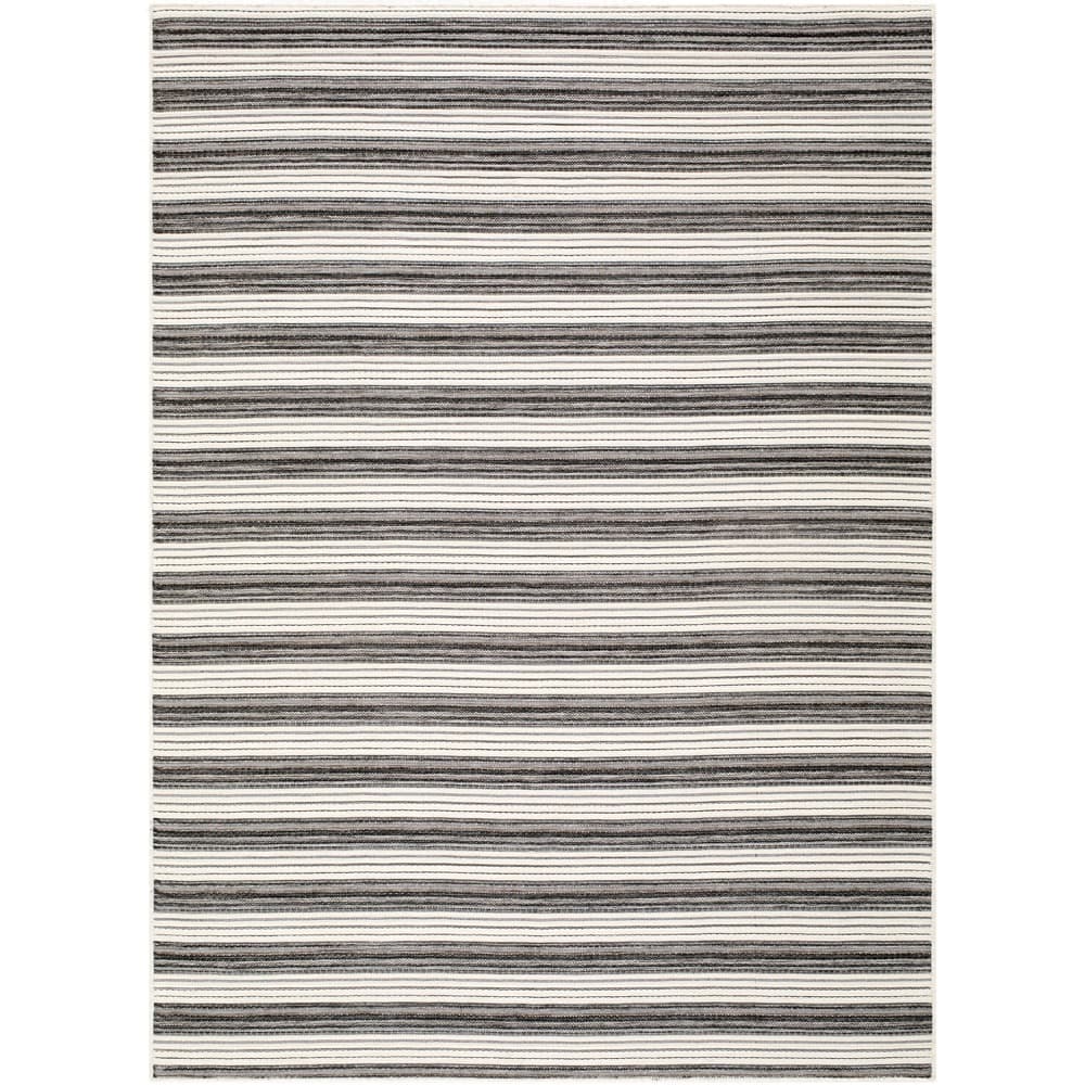 Patio Plus Charcoal Machine Woven Outdoor Rug by Livabliss