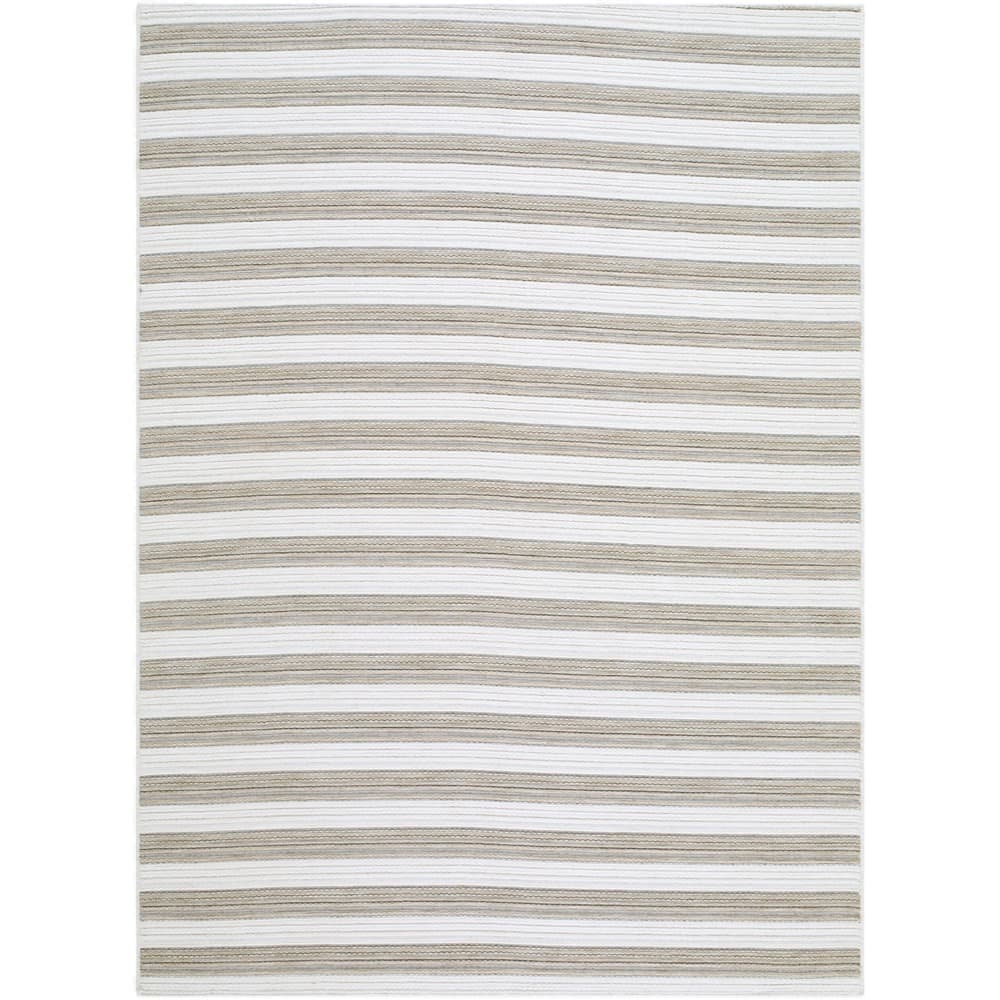 Patio Plus Ivory Machine Woven Outdoor Rug by Livabliss