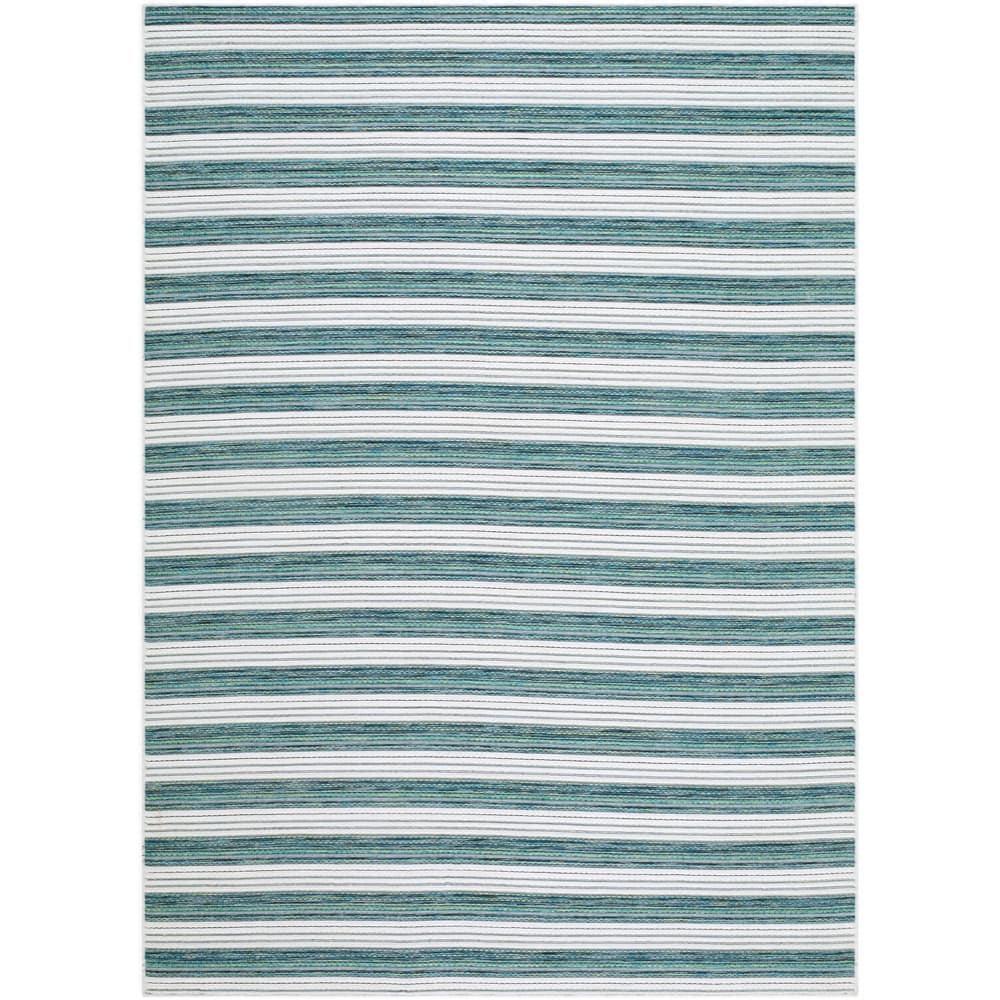 Patio Plus Seafoam Machine Woven Outdoor Rug by Livabliss