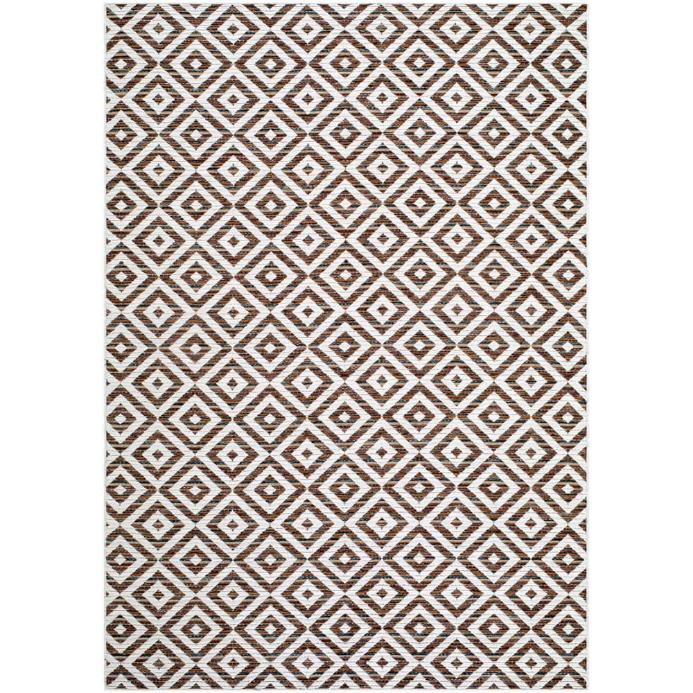Plus Sign Outdoor Rug Patio Plus Chestnut Machine Woven Outdoor Rug by Livabliss - Seven Colonial