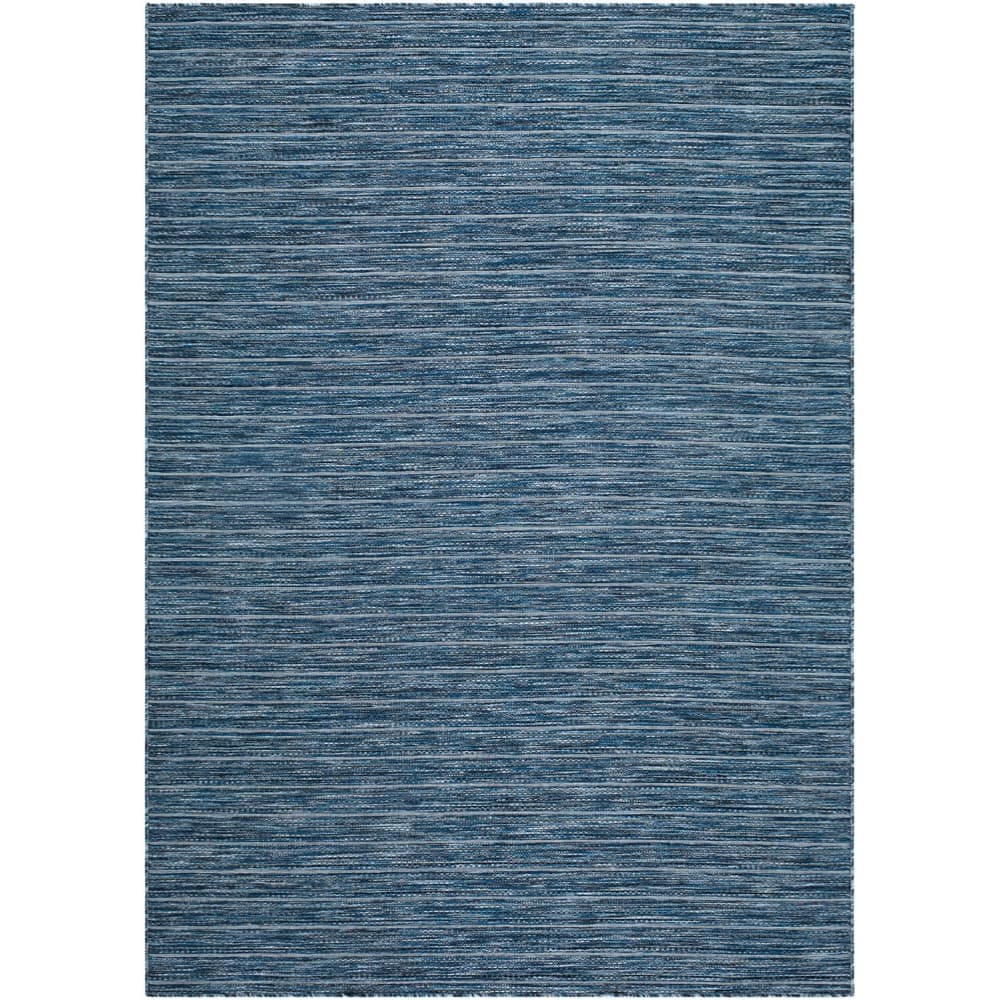 Patio Plus Denim Blue Machine Woven Outdoor Rug by Livabliss