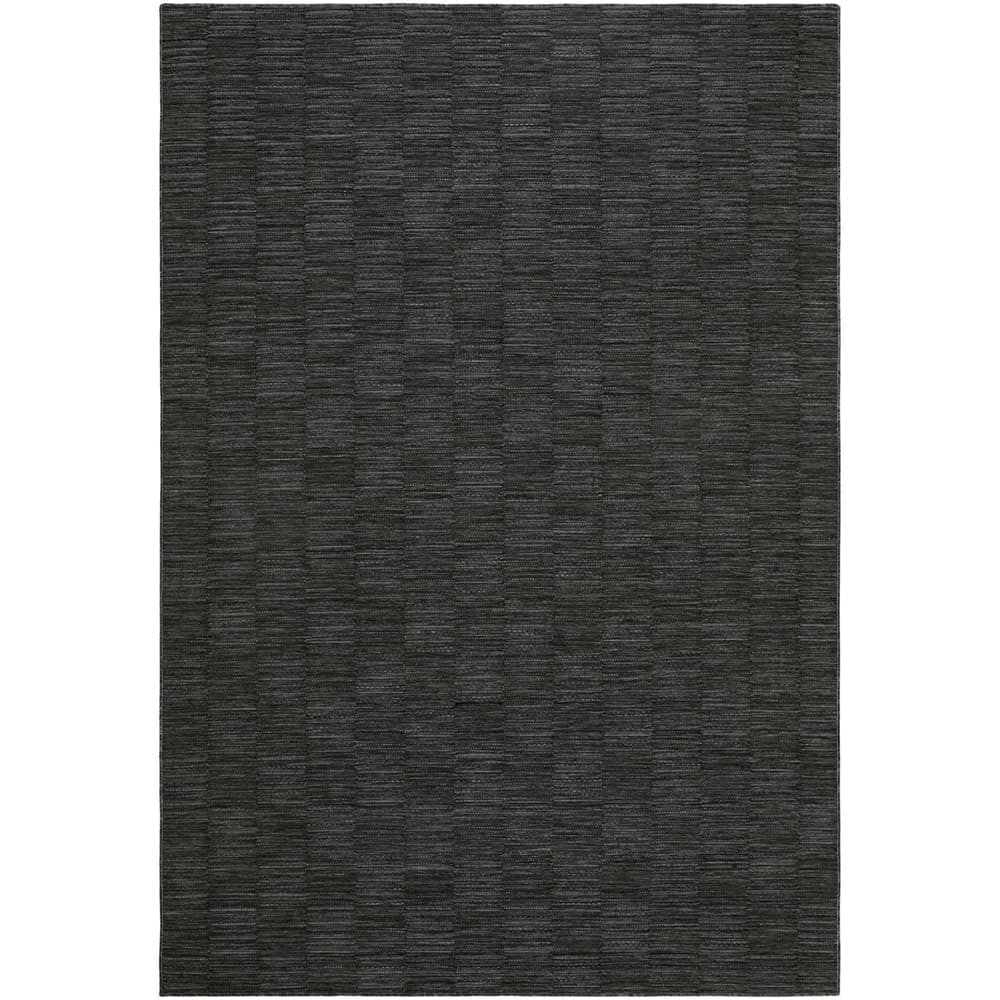 Patio Plus Charcoal Machine Woven Outdoor Rug by Livabliss