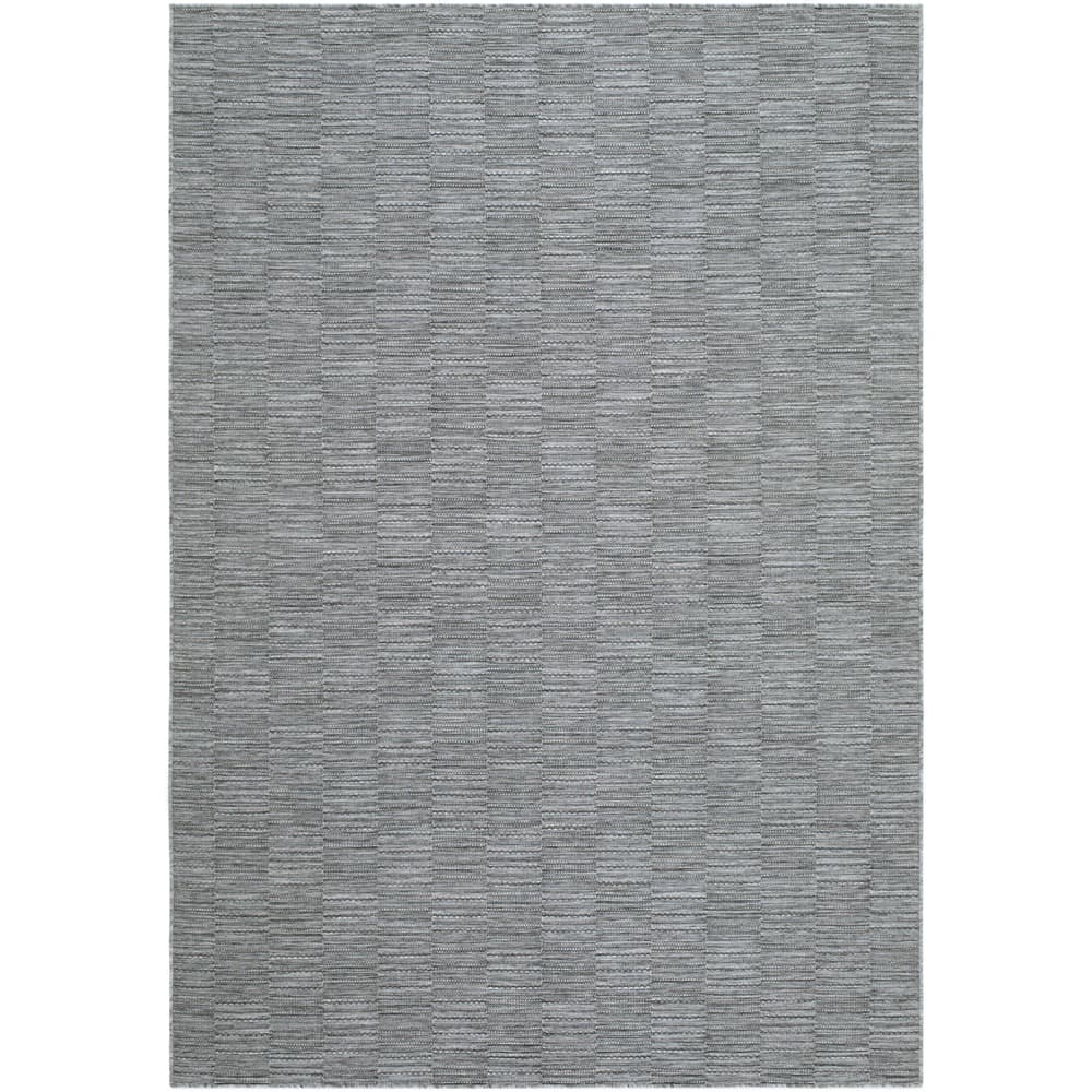 Patio Plus Slate Gray Machine Woven Outdoor Rug by Livabliss