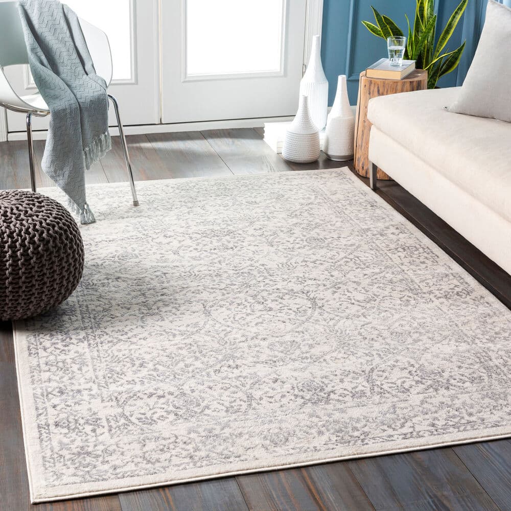 Roma White Machine Woven Rug by Livabliss - Image 2