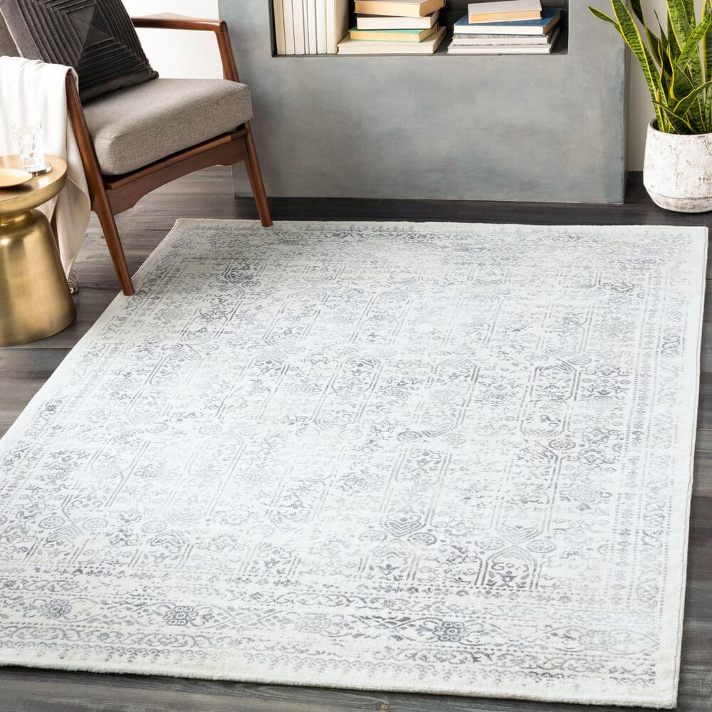 Roma Gray Machine Woven Rug by Livabliss - Image 2