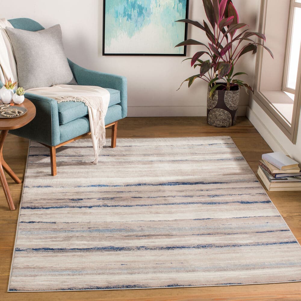 Roma Beige Machine Woven Rug by Livabliss - Image 2