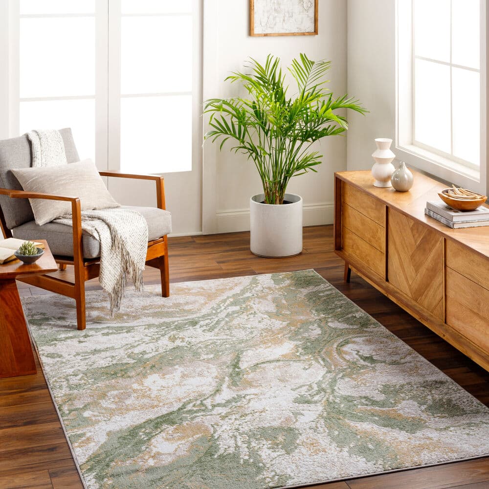 San Francisco Ivory Machine Woven Rug by Livabliss - Image 2
