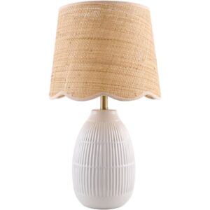 Soleny White Accent Table Lamp by Livabliss