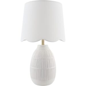 Soleny White Accent Table Lamp by Livabliss