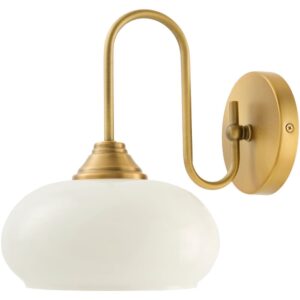 Soreva Metallic Brass Wall Sconce by Livabliss