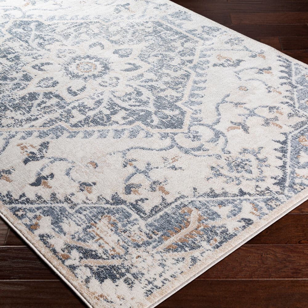 St Tropez Denim Machine Woven Rug by Livabliss - Image 3