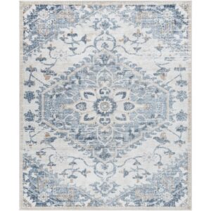 St Tropez Denim Machine Woven Rug by Livabliss