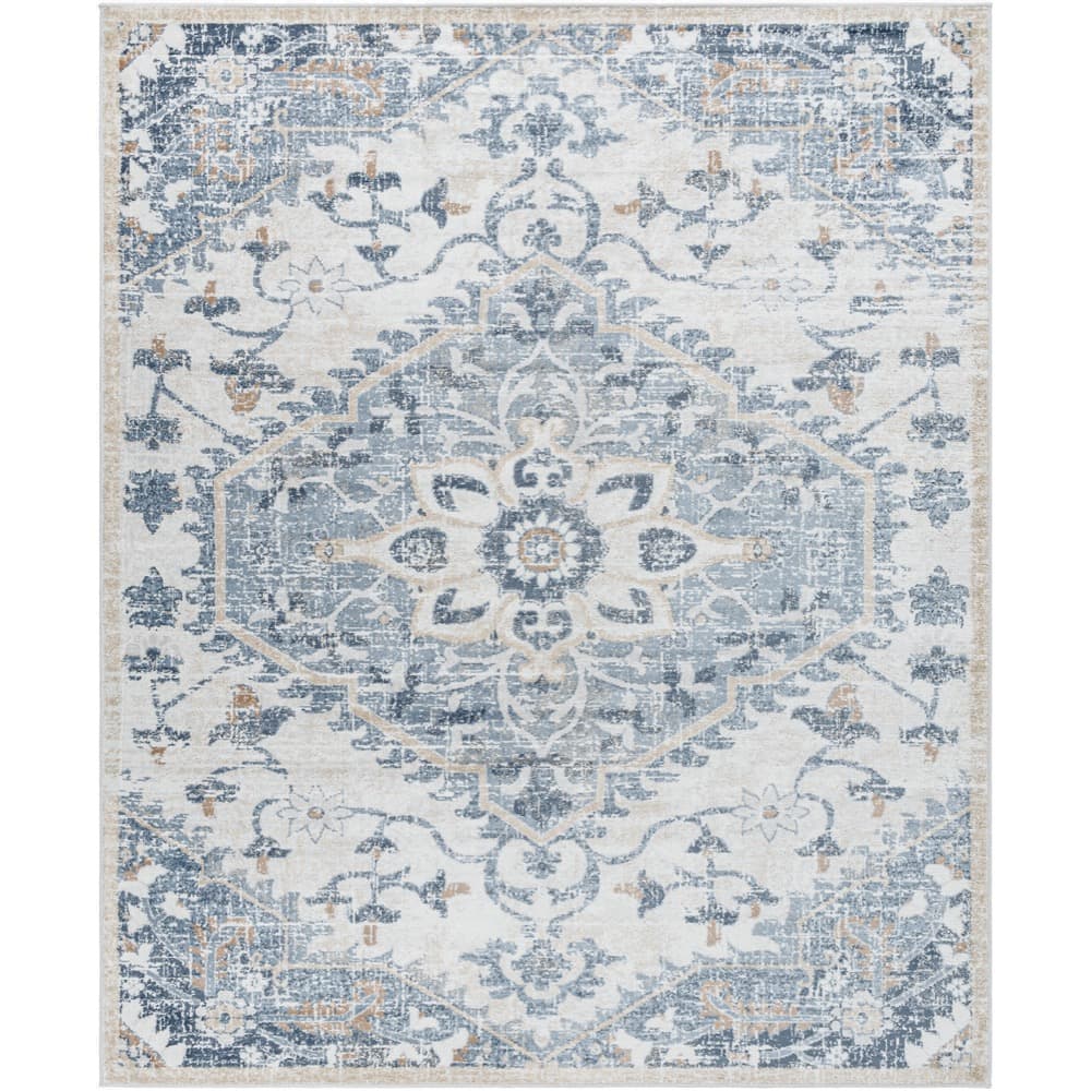 St Tropez Denim Machine Woven Rug by Livabliss