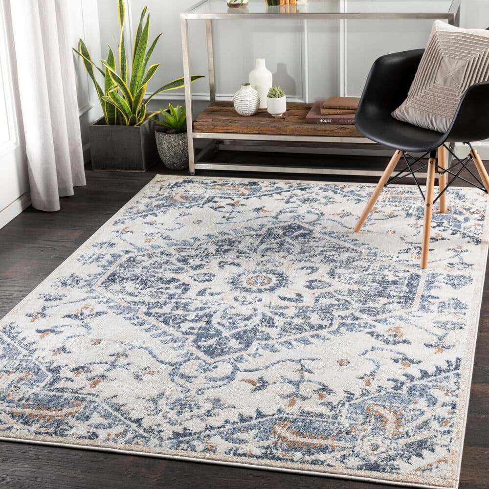 St Tropez Denim Machine Woven Rug by Livabliss - Image 2