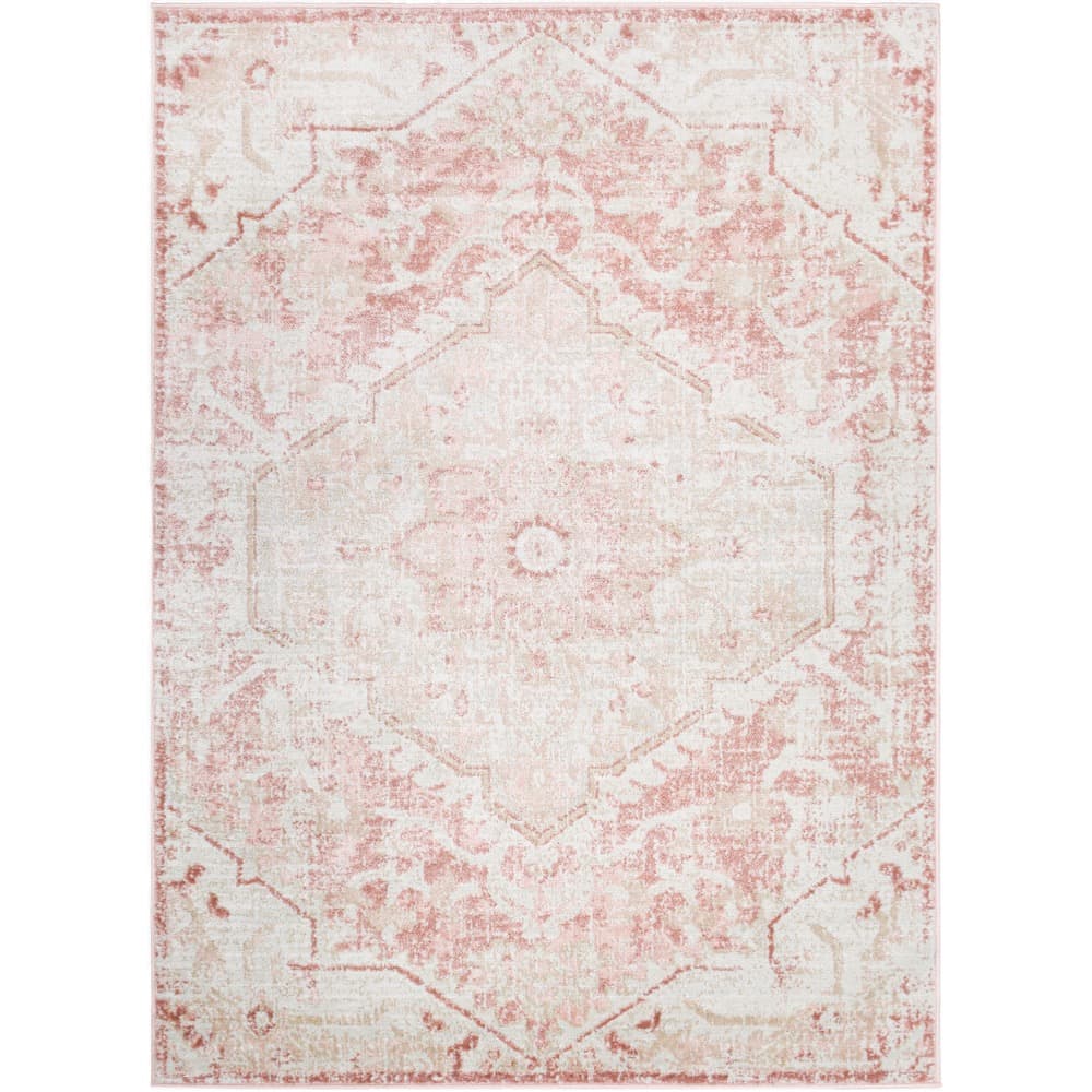 St Tropez Pale Pink Machine Woven Rug by Livabliss - Image 6