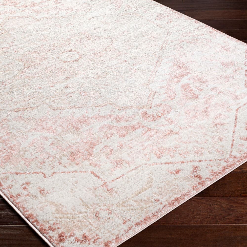 St Tropez Pale Pink Machine Woven Rug by Livabliss - Image 3