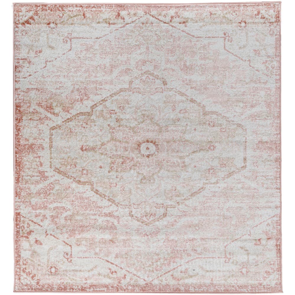 St Tropez Pale Pink Machine Woven Rug by Livabliss - Image 7