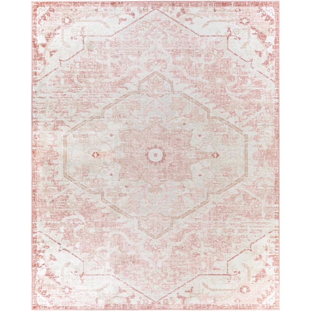 St Tropez Pale Pink Machine Woven Rug by Livabliss