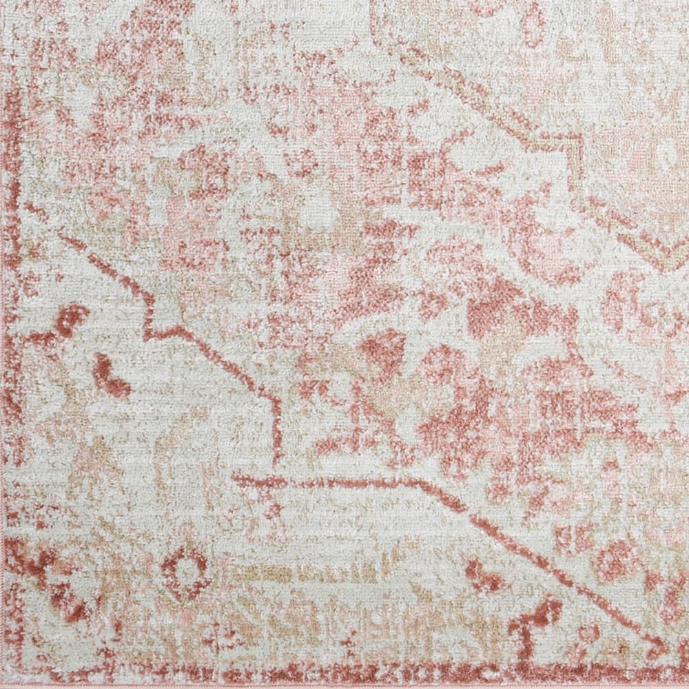 St Tropez Pale Pink Machine Woven Rug by Livabliss - Image 4