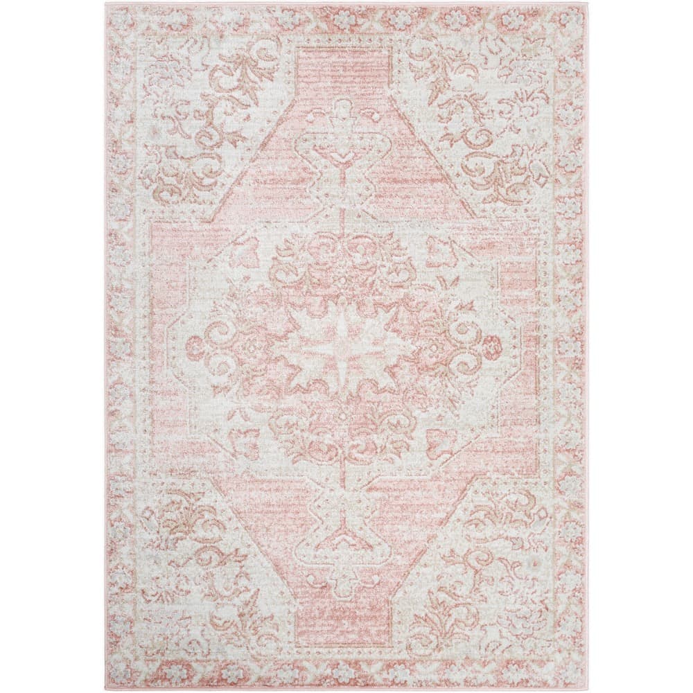 St Tropez Pale Pink Machine Woven Rug by Livabliss - Image 6