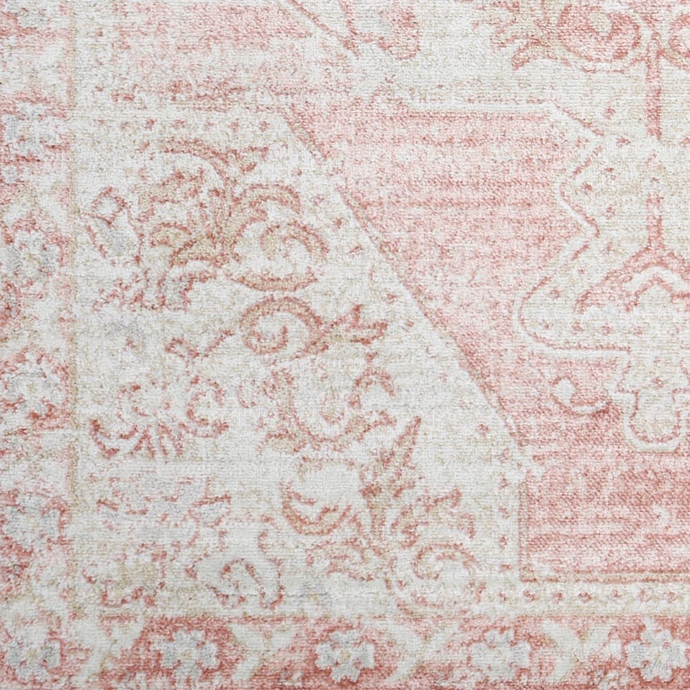 St Tropez Pale Pink Machine Woven Rug by Livabliss - Image 4