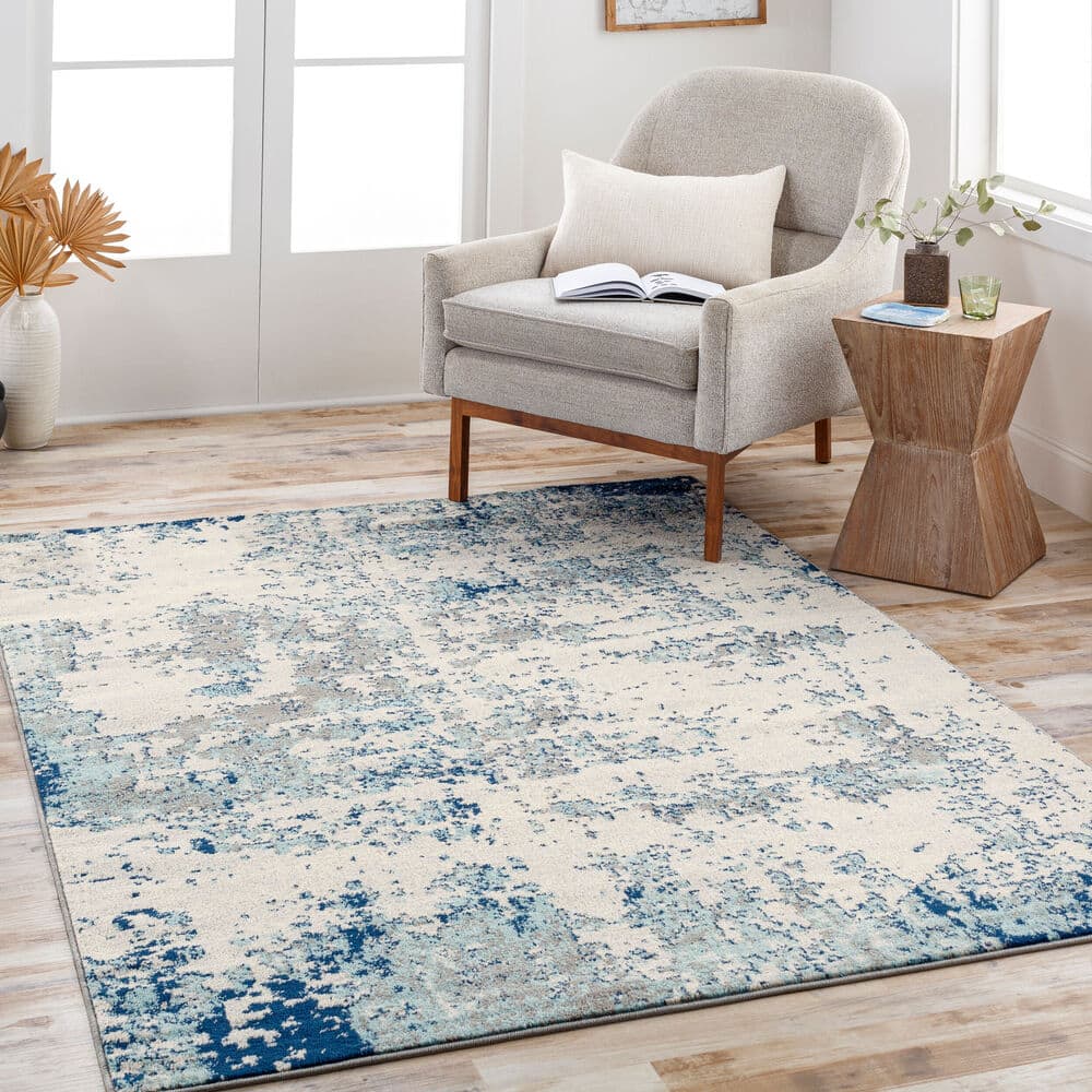 Sunderland Blue Machine Woven Rug by Livabliss - Image 2
