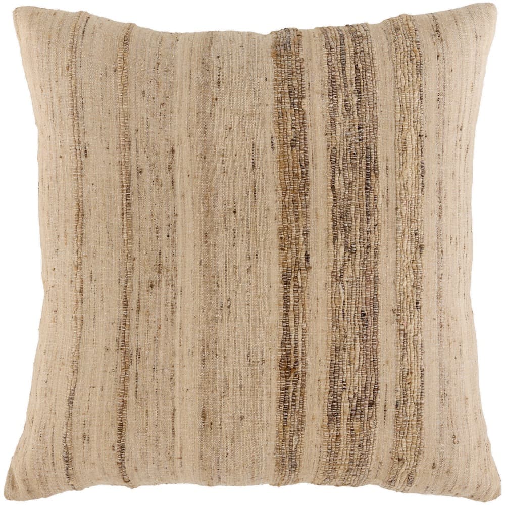 Taren Beige Accent Pillow by Livabliss