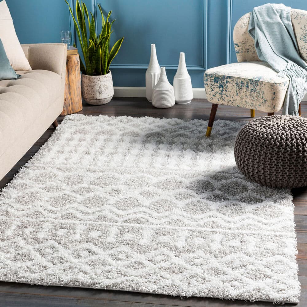 Urban Shag Gray Machine Woven Rug by Livabliss - Image 2