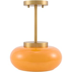 Velsara Metallic Brass Pendant by Livabliss