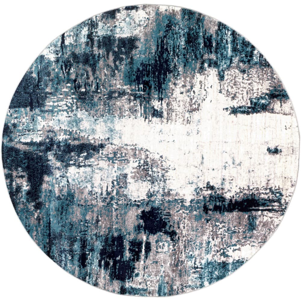 Wanderlust Blue Machine Woven Rug by Livabliss - Image 6
