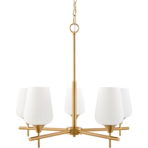 Yueva Metallic Brass Chandelier by Livabliss