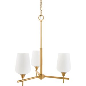 Yueva Metallic Brass Chandelier by Livabliss