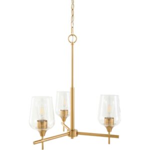 Yueva Metallic Brass Chandelier by Livabliss