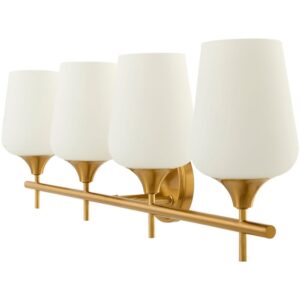 Yueva Metallic Brass Wall Sconce by Livabliss