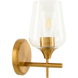 Yueva Metallic Brass Wall Sconce by Livabliss