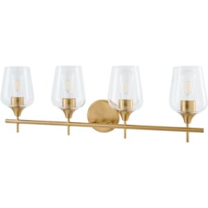 Yueva Metallic Brass Wall Sconce by Livabliss
