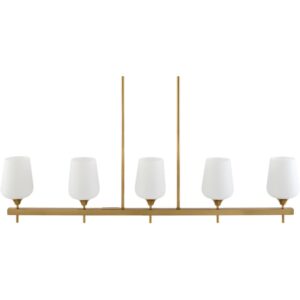 Yueva Metallic Brass Chandelier by Livabliss