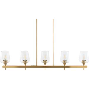Yueva Metallic Brass Chandelier by Livabliss
