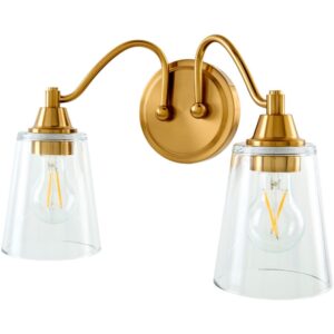 Yueva Metallic Brass Wall Sconce by Livabliss
