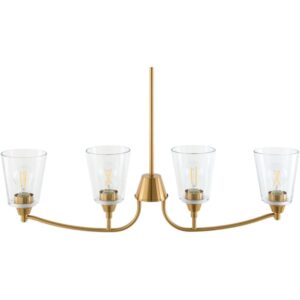 Yueva Metallic Brass Chandelier by Livabliss
