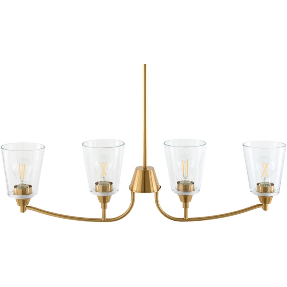 Yueva Metallic Brass Chandelier by Livabliss