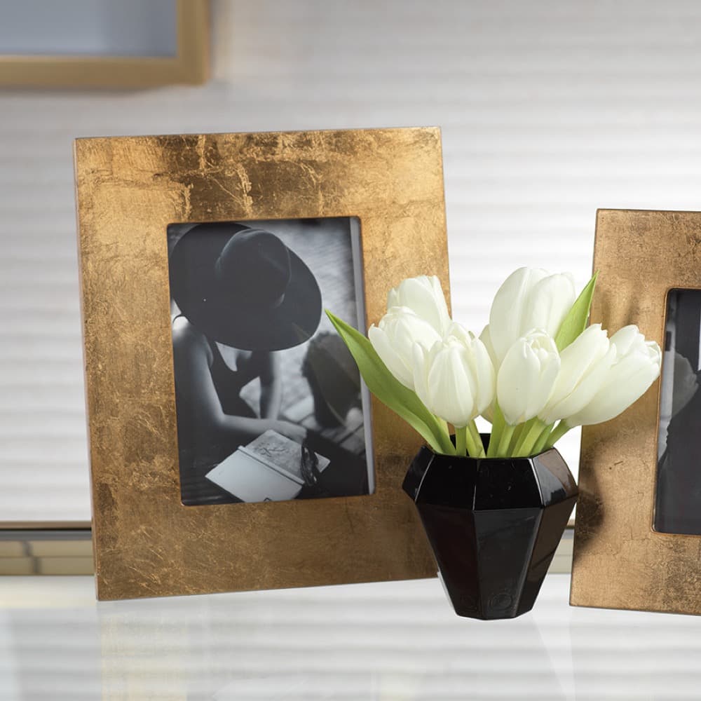 Gold Leaf Photo Frame- 5"x 7" by Zodax - Image 2