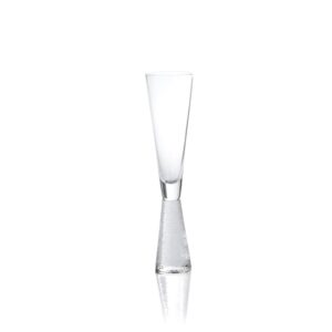 Livogno Champagne Flutes on Hammered Stem Set of 4 by Zodax