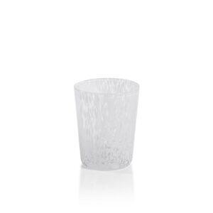 Gigi Speckled Glasses Tumblers in White Set of 6 by Zodax