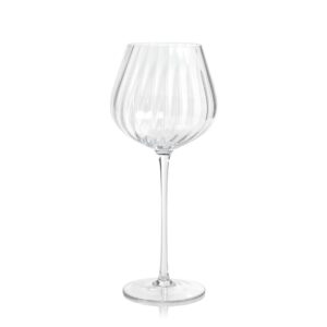 Madeleine Optic Red Wine Glasses - Clear Set of 4 by Zodax